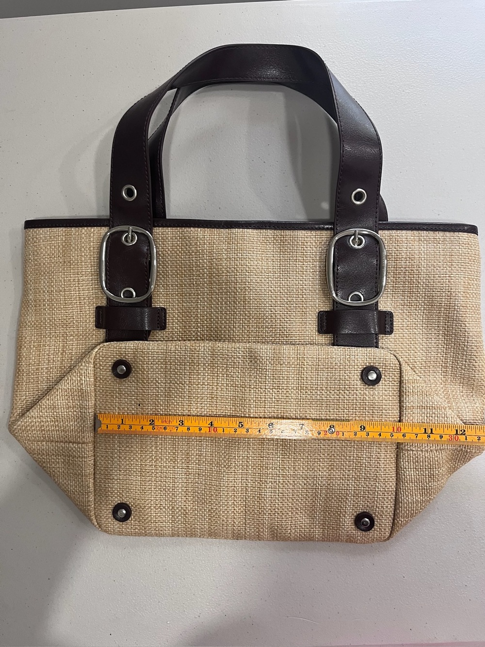 Banana Republic Brown Woven Straw Tote Bag - Picture 10 of 11